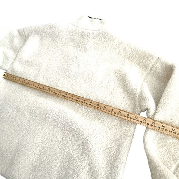Brooks Brothers Teddy Pile Plush Fleece Half-Zip Pullover in White Women’s XL - Picture 9 of 15